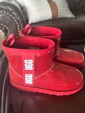 UGG Kids Bright Red Waterproof Mini Boot